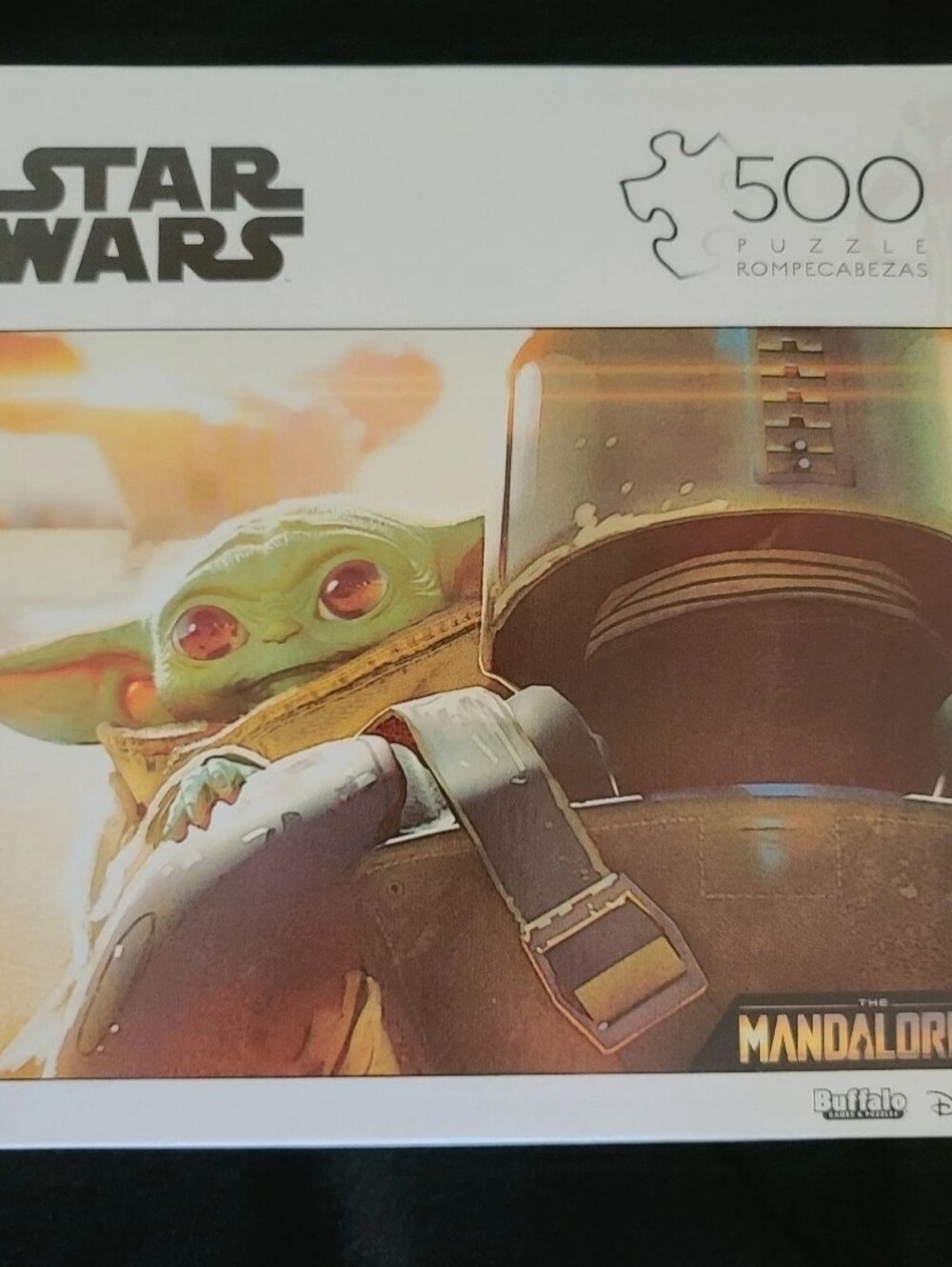 Star Wars The Mandalorian Grogu & Mando 500-Piece Puzzle - Green/Brown